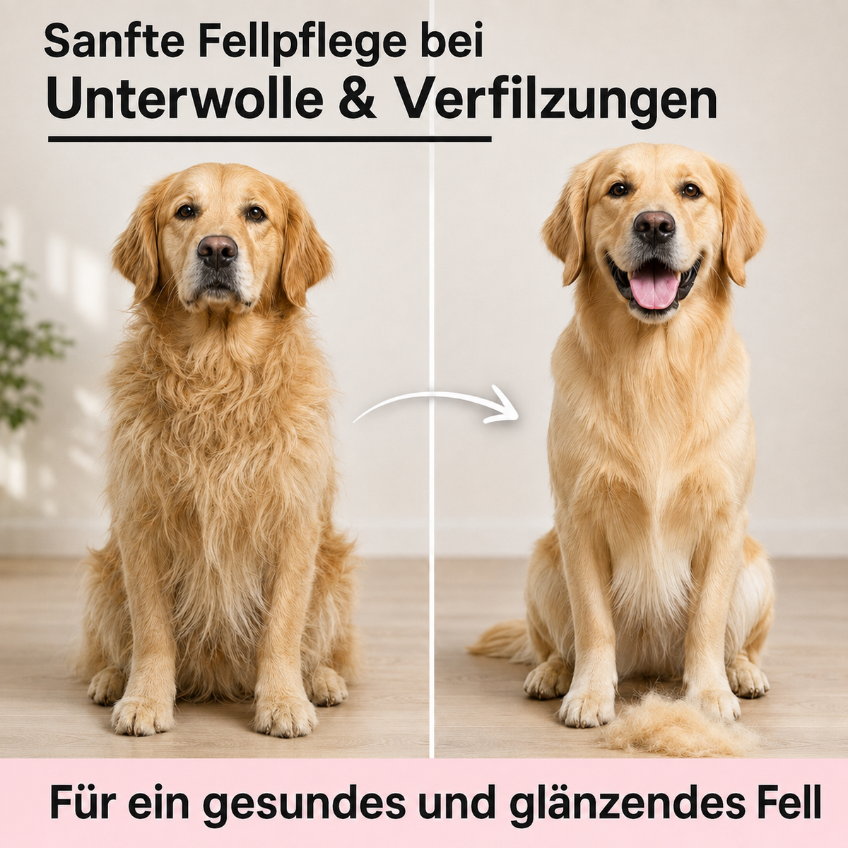 3-in-1 Fellpflegebürste für Hunde & Katzen