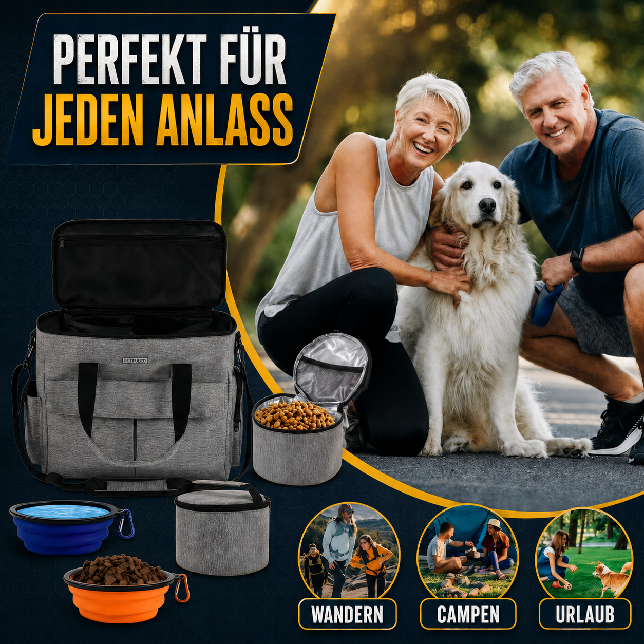 Hunde Reise-Tasche - Der Alleskönner für unterwegs