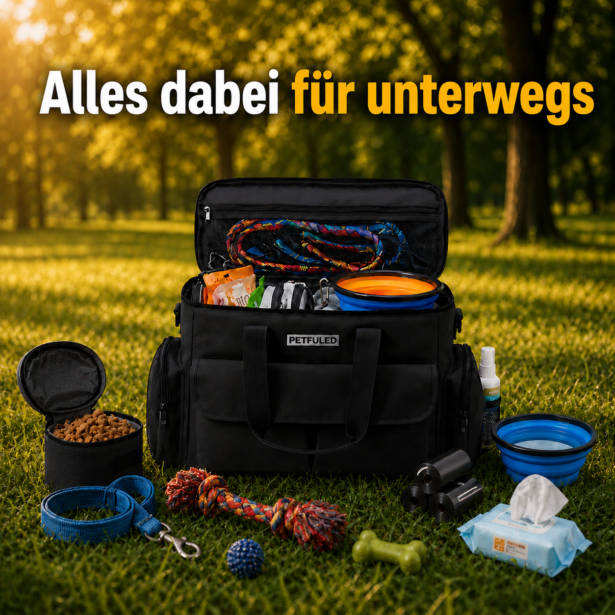 Hunde Reise-Tasche - Der Alleskönner für unterwegs