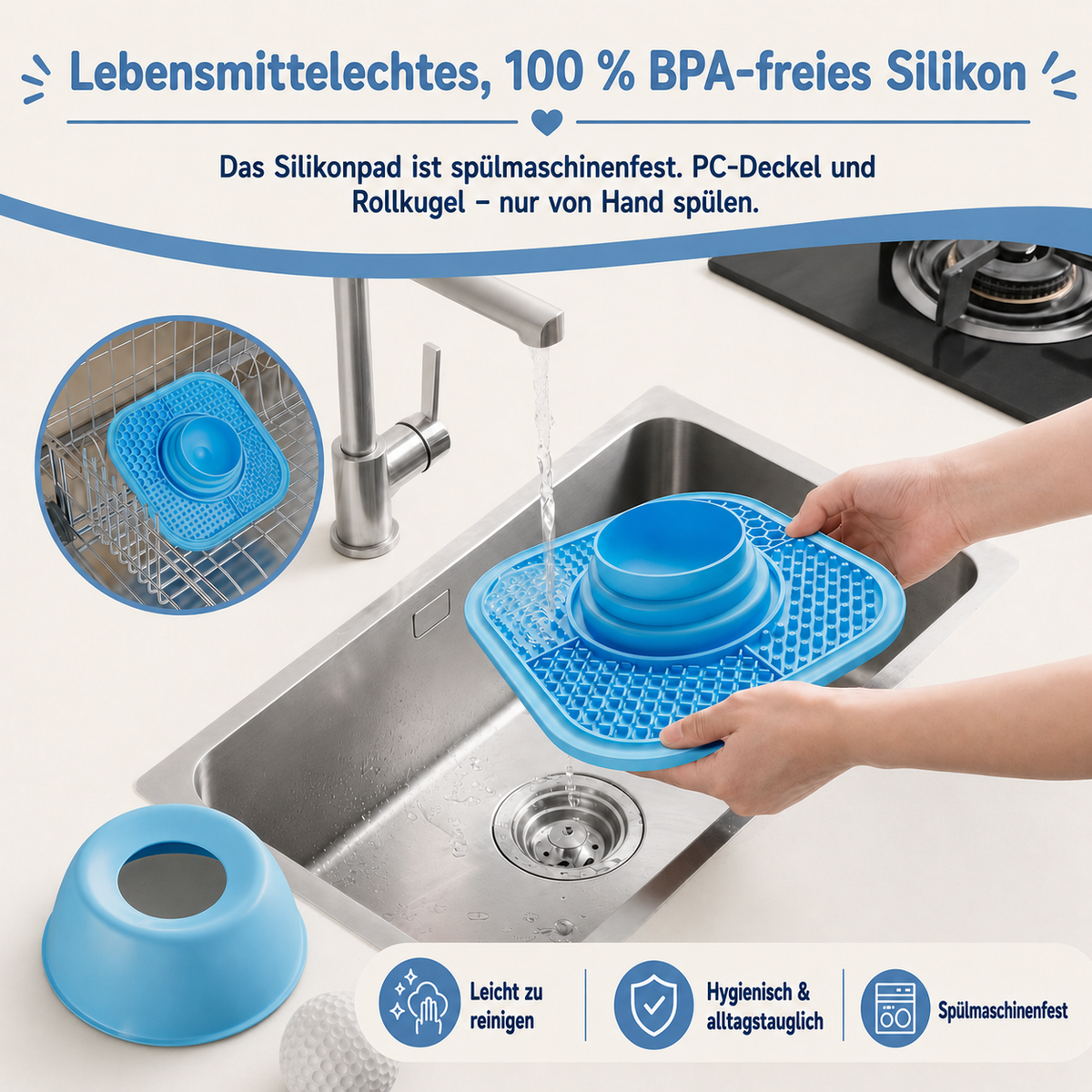 2in1 Schlecknapf - Beschäftigung, Entspannung & langsames Fressen in einem