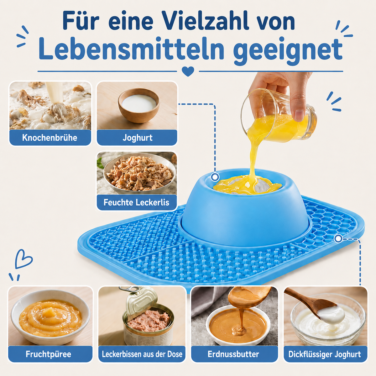 2in1 Schlecknapf - Beschäftigung, Entspannung & langsames Fressen in einem