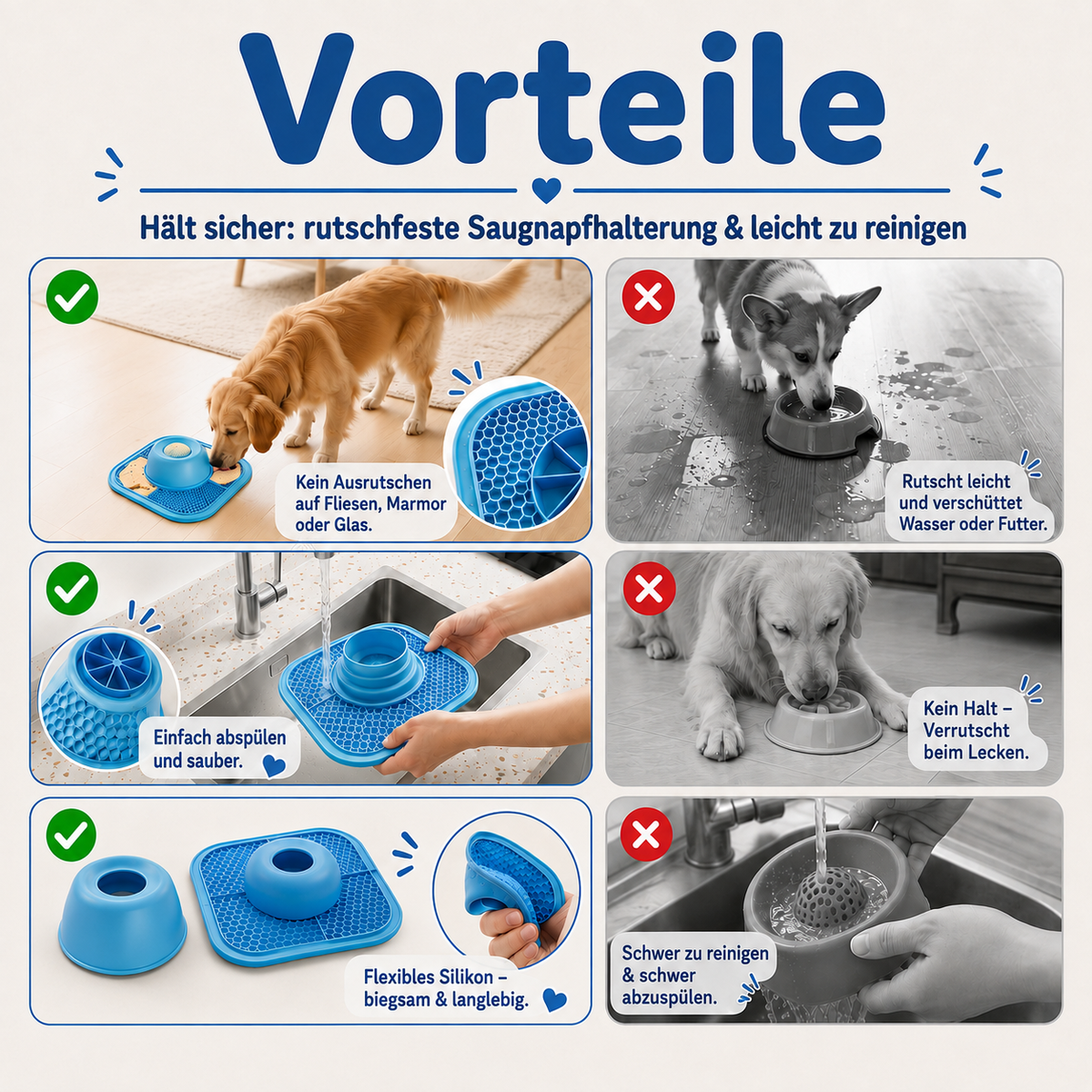 2in1 Schlecknapf - Beschäftigung, Entspannung & langsames Fressen in einem