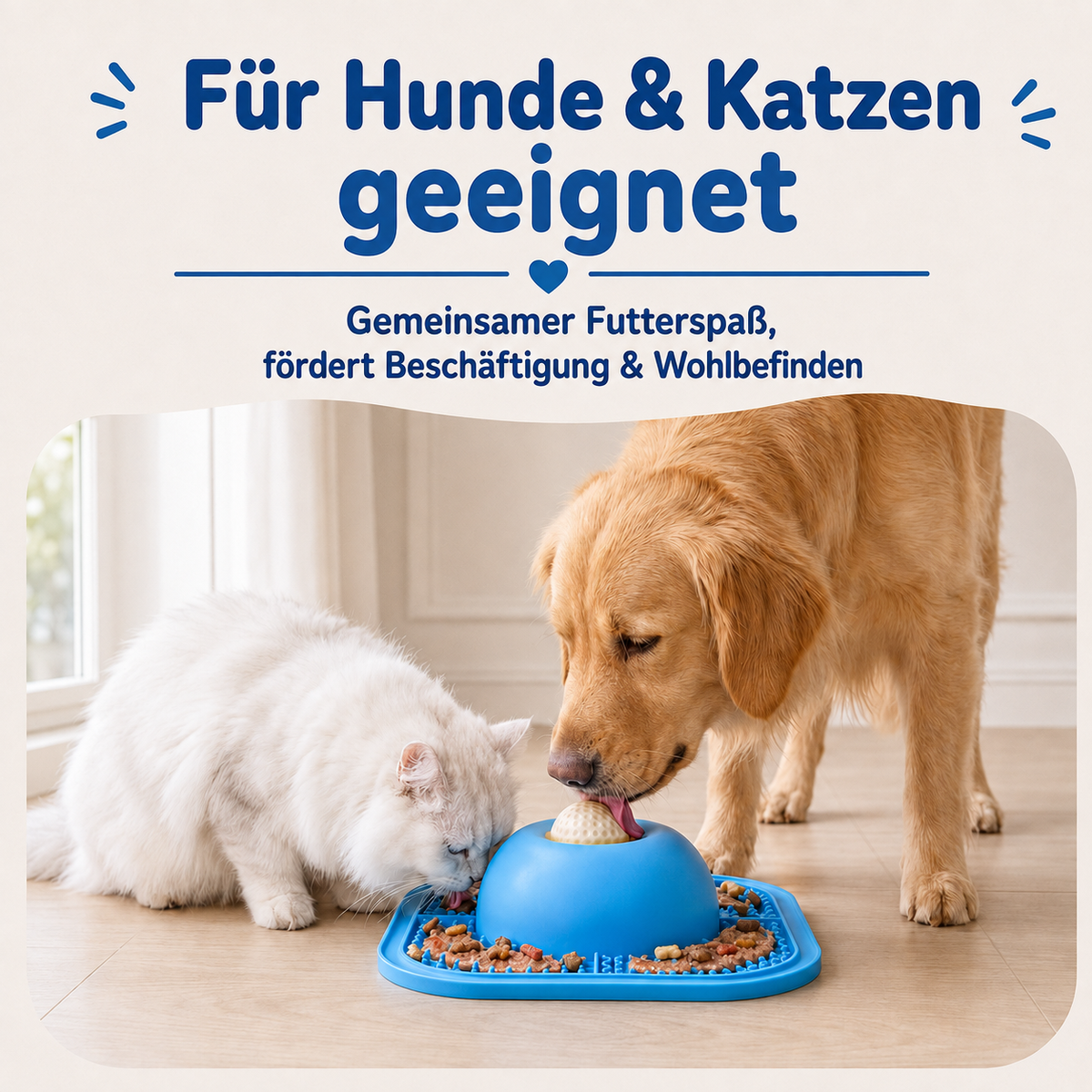 2in1 Schlecknapf - Beschäftigung, Entspannung & langsames Fressen in einem