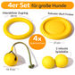 Wurf- und Wasserspielzeug im 4er Bundle für aktive Hunde