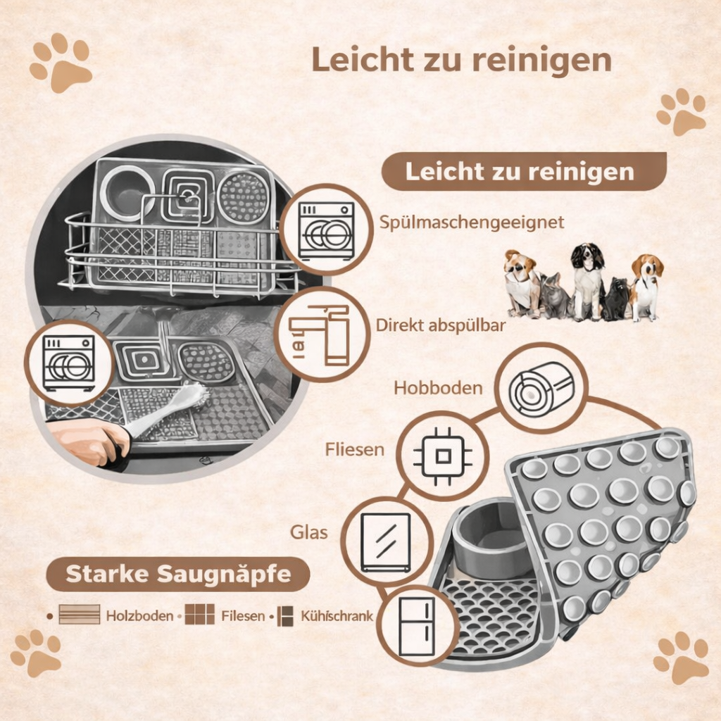 SaDo-Pfotes Calm & Clever Schleckmatte  – Spielspaß, Auslastung und Training