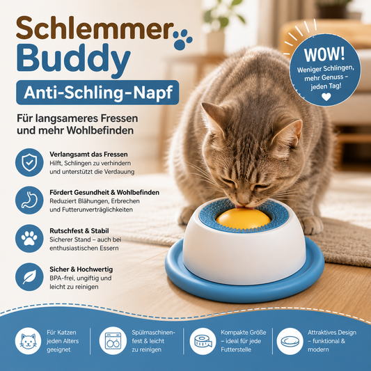 SchlemmerBuddy Anti-Schling-Napf – gesünder fressen, entspannter genießen