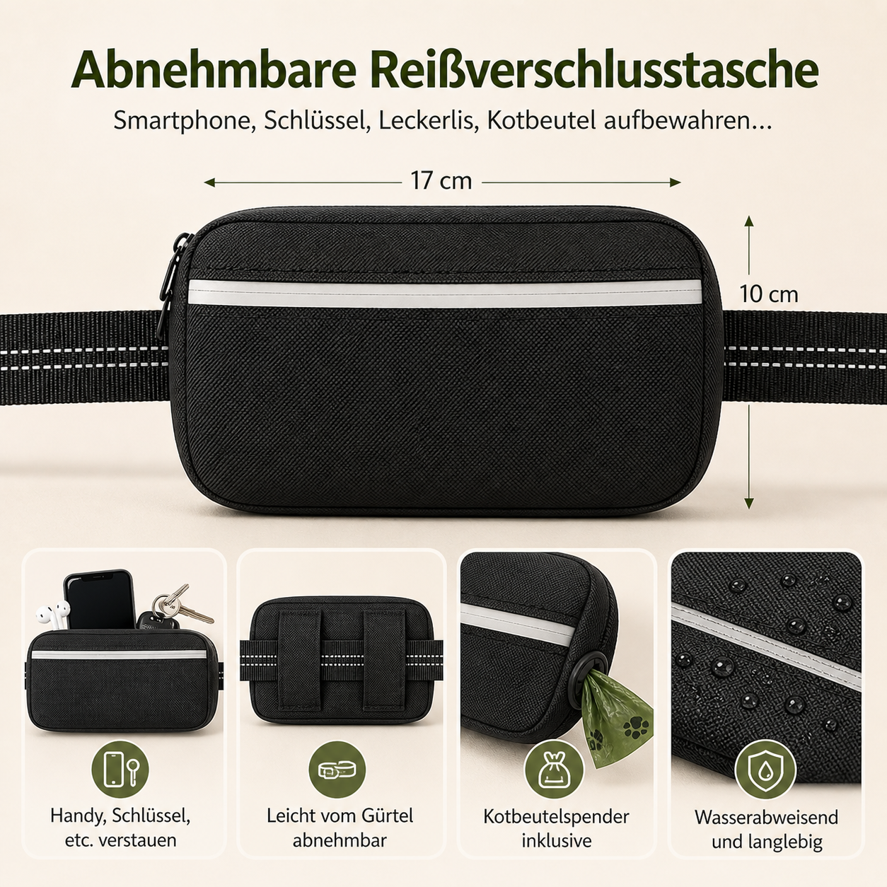 Leine & Tasche Duo – Freihändig joggen, alles Wichtige griffbereit