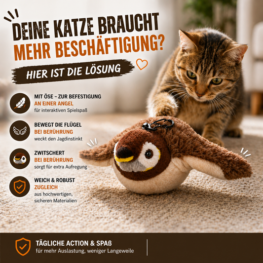 interaktives Katzenspielzeug – der neue Lieblingsvogel deiner Katze