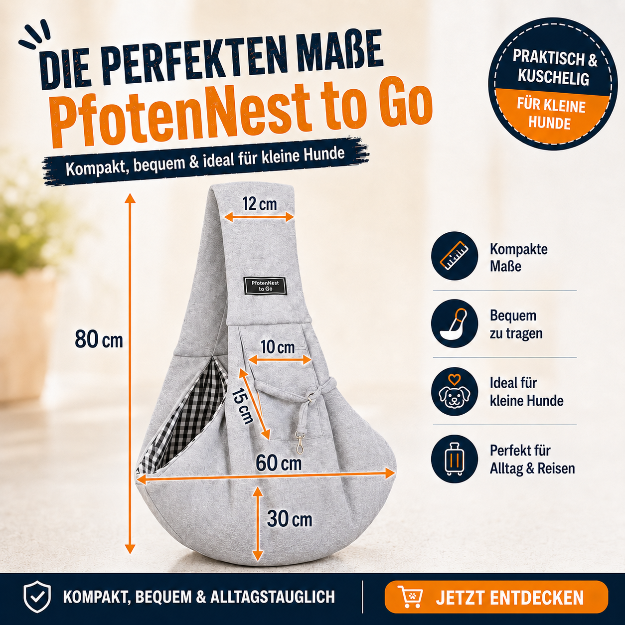PfotenNest toGo – entspannt unterwegs mit deinem kleinen Hund