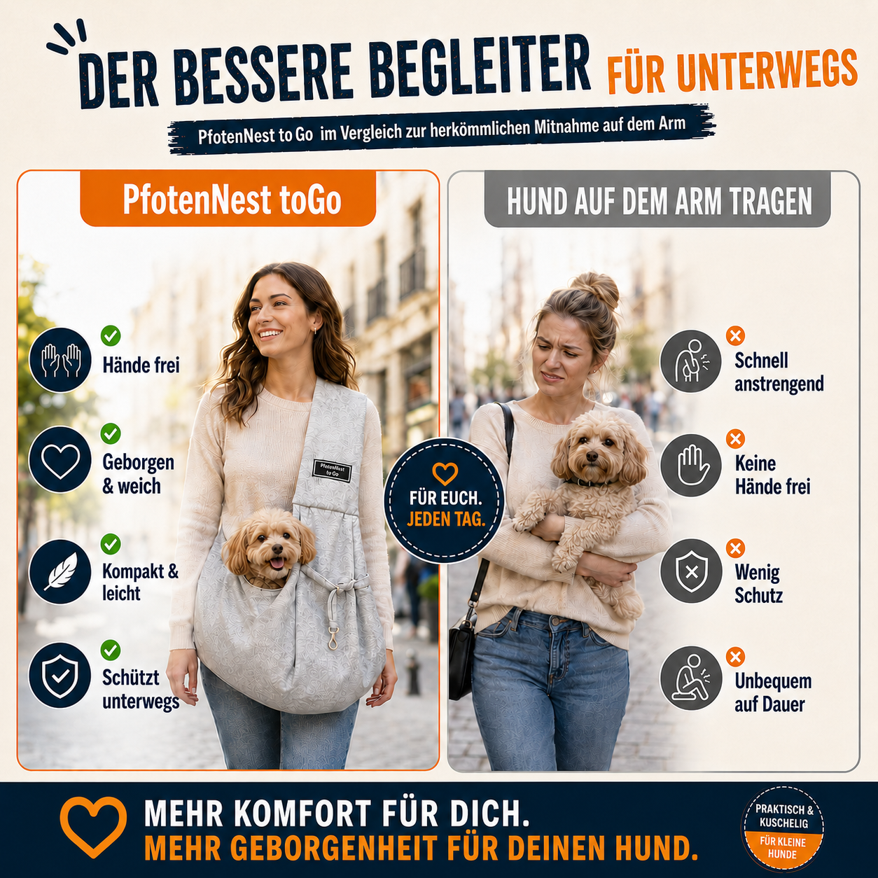 PfotenNest toGo – entspannt unterwegs mit deinem kleinen Hund