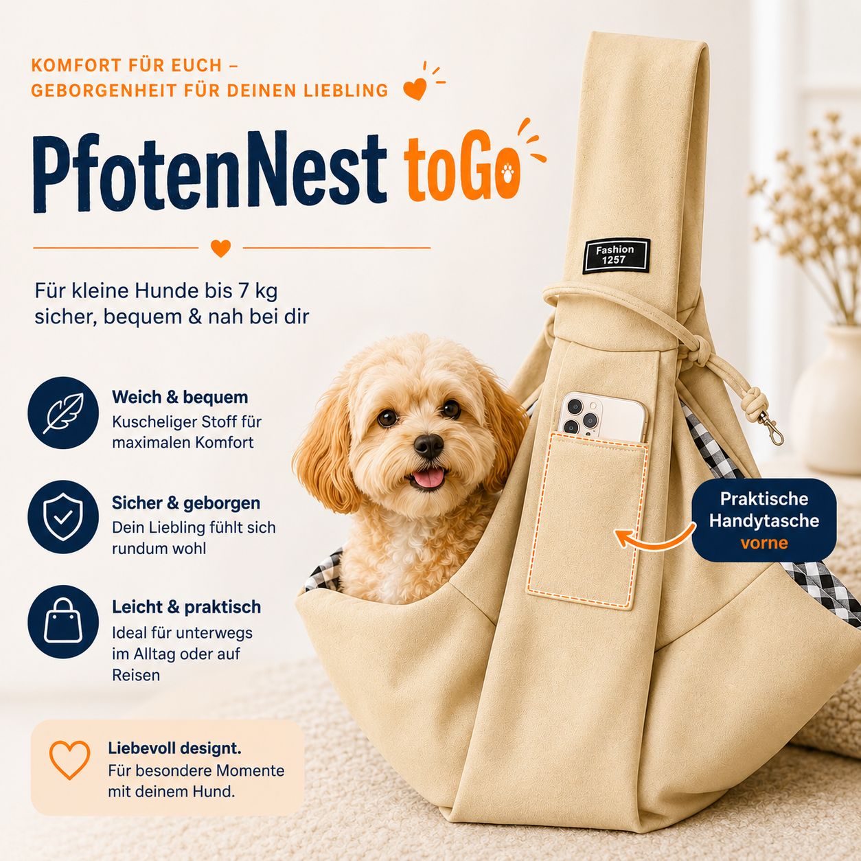 PfotenNest toGo – entspannt unterwegs mit deinem kleinen Hund