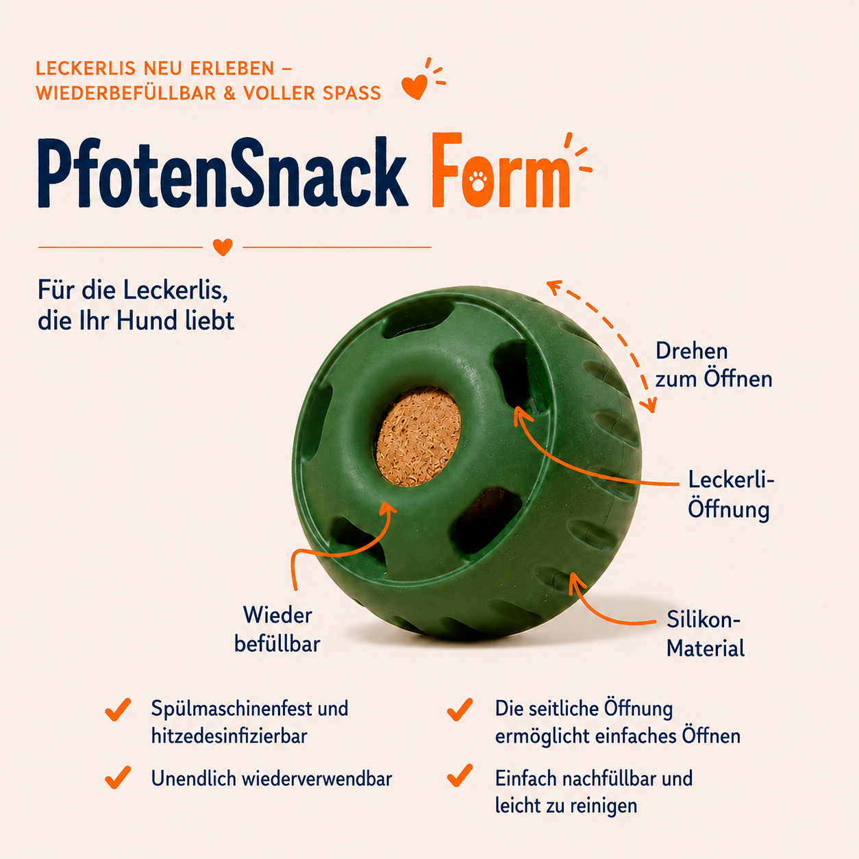 PfotenSnack Form – entspannte Beschäftigung für glückliche Hundemomente
