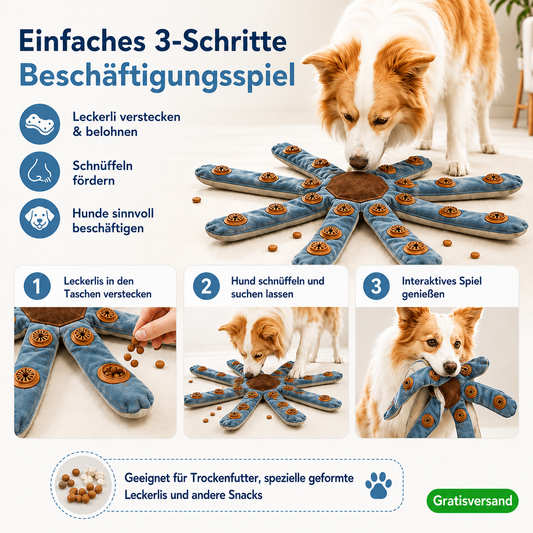 SchnüffelBuddy - das Leckerli-Spielzeug gegen Langeweile und Unruhe