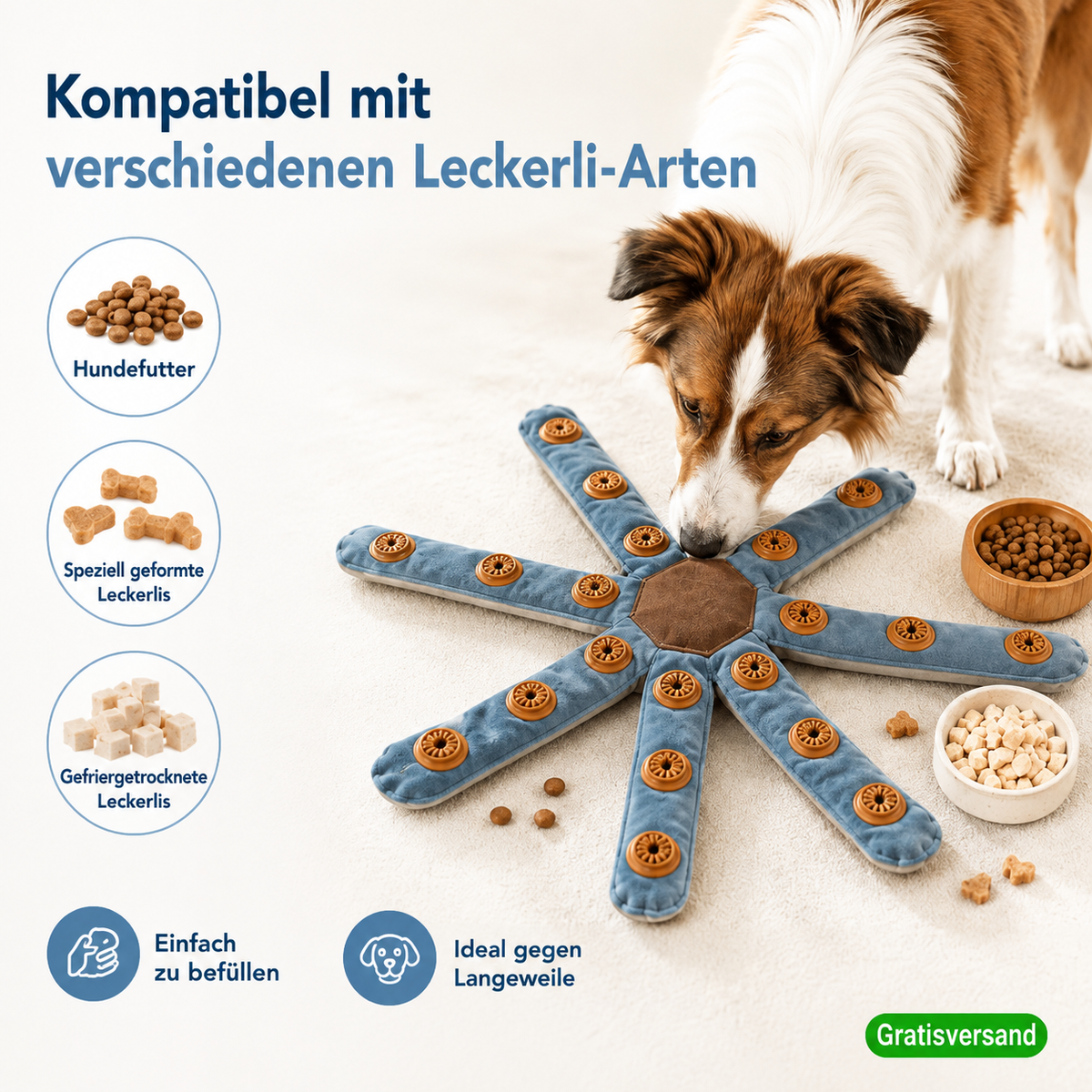 SchnüffelBuddy - das Leckerli-Spielzeug gegen Langeweile und Unruhe