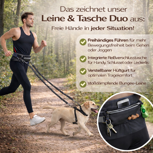 Leine & Tasche Duo – Freihändig spazieren, alles Wichtige griffbereit