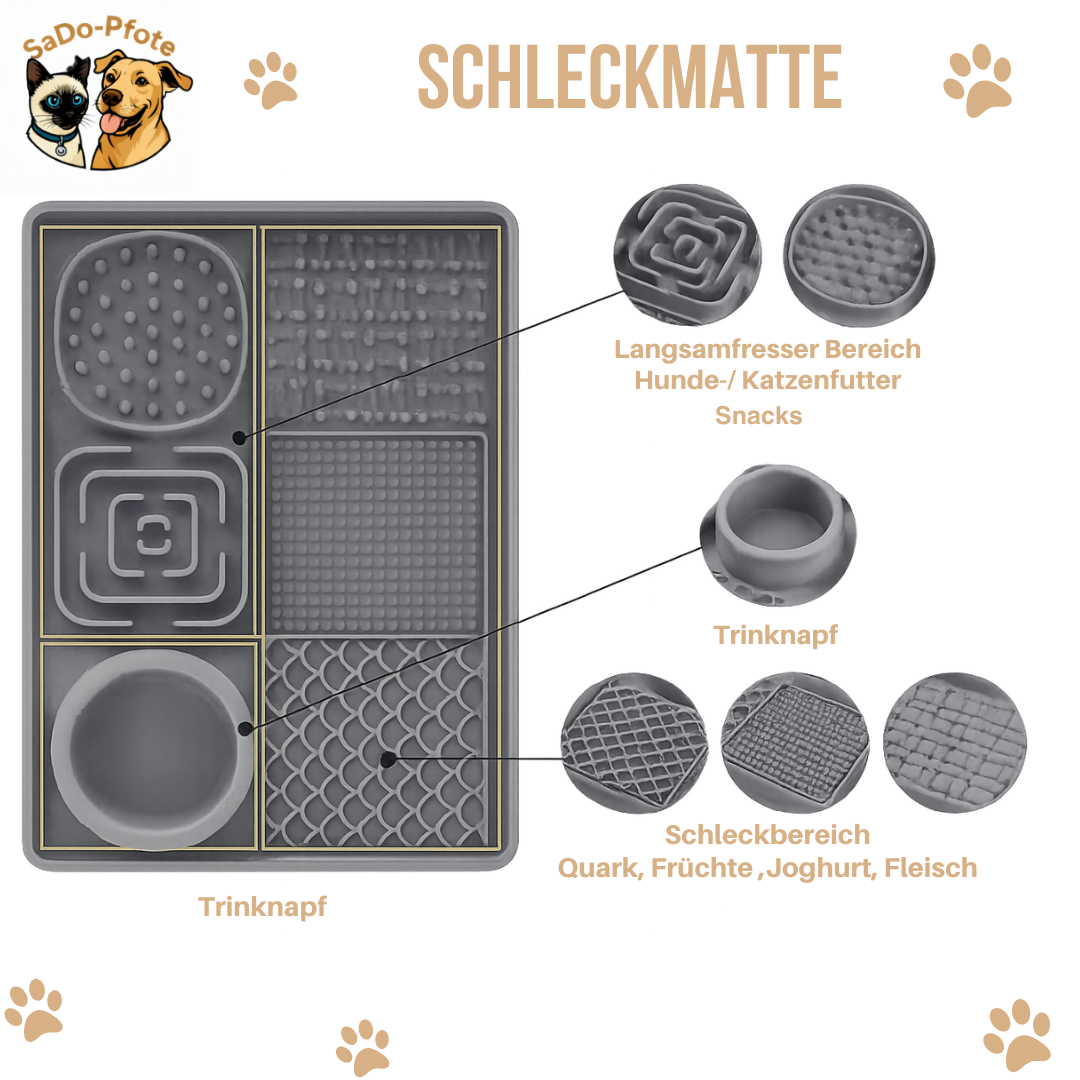 SaDo-Pfotes Calm & Clever Schleckmatte  – Spielspaß, Auslastung und Training