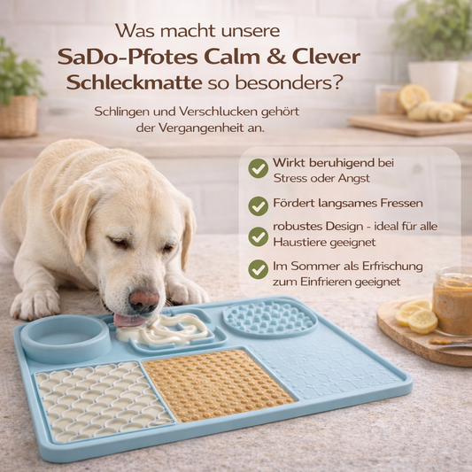 SaDo-Pfotes Calm & Clever Schleckmatte  – Spielspaß, Auslastung und Training