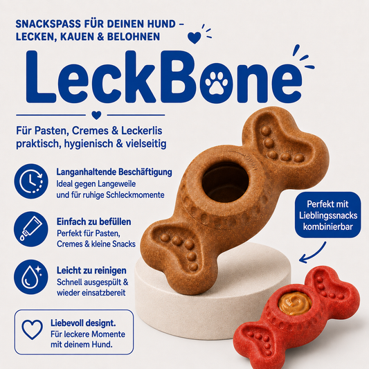 LeckBone – Schleck- & Kauspielzeug für Hunde